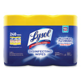 LYSOL® Brand Disinfecting Wipes, 1-Ply, 7 x 7.25, Lemon and Lime Blossom, White, 80 Wipes/Canister, 3 Canisters/Pack (RAC84251PK) Pack of 3