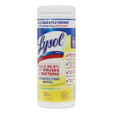 LYSOL® Brand Disinfecting Wipes, 1-Ply, 7 x 7.25, Lemon and Lime Blossom, White, 35 Wipes/Canister, 12 Canisters/Carton (RAC81145CT) 12 Canisters