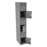 Tennsco Box Compartments, Single Stack, 12w x 18d x 72h, Medium Gray (TNNBS6121812AMG) Each