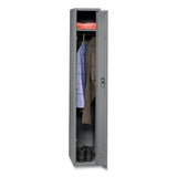 Tennsco Single-Tier Locker, One Locker with Hat Shelf and Coat Rod, 12w x 18d x 72h, Medium Gray (TNNSTS121872AMG) Each