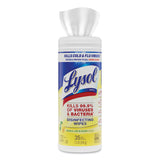 LYSOL® Brand Disinfecting Wipes, 1-Ply, 7 x 7.25, Lemon and Lime Blossom, White, 35 Wipes/Canister, 12 Canisters/Carton (RAC81145CT) 12 Canisters