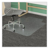 deflecto® SuperMat Frequent Use Chair Mat for Medium Pile Carpet, 46 x 60, Wide Lipped, Clear (DEFCM14432F) Each