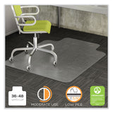 deflecto® DuraMat Moderate Use Chair Mat, Low Pile Carpet, Roll, 36 x 48, Lipped, Clear (DEFCM13113COM) Each