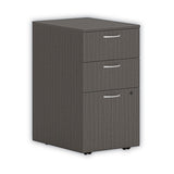 HON® Mod Mobile Pedestal, Left or Right, 3-Drawers: Box/Box/File, Legal/Letter, Slate Teak, 15" x 20" x 28" (HONPLPMBBFLS1) Each