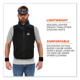 ergodyne® Chill-Its 6260 Lightweight Phase Change Cooling Vest w/ Packs, Cotton/Polyester, Small/Med, Black, Ships in 1-3 Business Days (EGO12133) Each