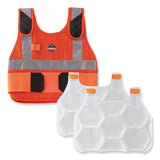 ergodyne® Chill-Its 6215 Premium FR Phase Change Cooling Vest w/Packs, Modacrylic Cotton, Large/XL, Orange, Ships in 1-3 Business Days (EGO12221) Each
