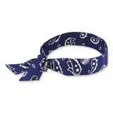ergodyne® Chill-Its 6700 Cooling Bandana Polymer Tie Headband, One Size Fits Most, Navy Western (EGO12306) Each