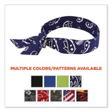 ergodyne® Chill-Its 6700 Cooling Bandana Polymer Tie Headband, One Size Fits Most, Navy Western (EGO12306) Each