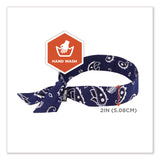 ergodyne® Chill-Its 6700 Cooling Bandana Polymer Tie Headband, One Size Fits Most, Navy Western (EGO12306) Each