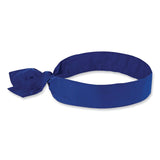 ergodyne® Chill-Its 6700 Cooling Bandana Polymer Tie Headband, One Size Fits Most, Solid Blue, Ships in 1-3 Business Days (EGO12307) Each
