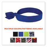 ergodyne® Chill-Its 6700 Cooling Bandana Polymer Tie Headband, One Size Fits Most, Solid Blue, Ships in 1-3 Business Days (EGO12307) Each