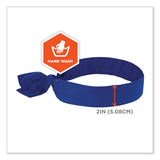 ergodyne® Chill-Its 6700 Cooling Bandana Polymer Tie Headband, One Size Fits Most, Solid Blue, Ships in 1-3 Business Days (EGO12307) Each