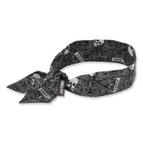 ergodyne® Chill-Its 6700 Cooling Bandana Polymer Tie Headband, One Size Fits Most, Skulls, Ships in 1-3 Business Days (EGO12329) Each