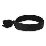 ergodyne® Chill-Its 6700 Cooling Bandana Polymer Tie Headband, One Size Fits Most, Black, Ships in 1-3 Business Days (EGO12332) Each