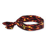 ergodyne® Chill-Its 6700 Cooling Bandana Polymer Tie Headband, One Size Fits Most, Flames, Ships in 1-3 Business Days (EGO12341) Each
