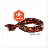 ergodyne® Chill-Its 6700 Cooling Bandana Polymer Tie Headband, One Size Fits Most, Flames, Ships in 1-3 Business Days (EGO12341) Each