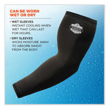 ergodyne® Chill-Its 6690 Performance Knit Cooling Arm Sleeve, Polyester/Spandex, Large, Black, 2 Sleeves, Ships in 1-3 Business Days (EGO12384) Each