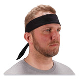 ergodyne® Chill-Its 6702 Cooling Embedded Polymers Tie Bandana, One Size Fits Most, Black, Ships in 1-3 Business Days (EGO12396) Each