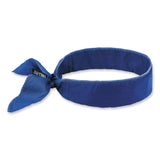 ergodyne® Chill-Its 6702 Cooling Embedded Polymers Tie Bandana, One Size Fits Most, Solid Blue, Ships in 1-3 Business Days (EGO12399) Each