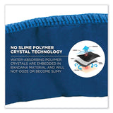 ergodyne® Chill-Its 6702 Cooling Embedded Polymers Tie Bandana, One Size Fits Most, Solid Blue, Ships in 1-3 Business Days (EGO12399) Each
