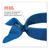 ergodyne® Chill-Its 6702 Cooling Embedded Polymers Tie Bandana, One Size Fits Most, Solid Blue, Ships in 1-3 Business Days (EGO12399) Each