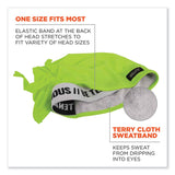 ergodyne® Chill-Its 6615 High-Perform Bandana Doo Rag with Terry Cloth Sweatband, One Size Fits Most, Lime, Ships in 1-3 Business Days (EGO12476) Each