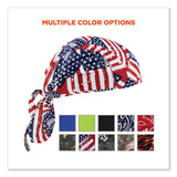 ergodyne® Chill-Its 6615 High-Perform Bandana Doo Rag w/Terry Cloth Sweatband, One Size, Stars and Stripes, Ships in 1-3 Business Days (EGO12477) Each