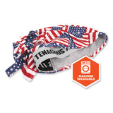ergodyne® Chill-Its 6615 High-Perform Bandana Doo Rag w/Terry Cloth Sweatband, One Size, Stars and Stripes, Ships in 1-3 Business Days (EGO12477) Each