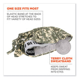 ergodyne® Chill-Its 6615 High-Perform Bandana Doo Rag with Terry Cloth Sweatband, One Size Fits Most, Camo, Ships in 1-3 Business Days (EGO12478) Each