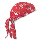ergodyne® Chill-Its 6615 High-Performance Bandana Doo Rag w/Terry Cloth Sweatband, One Size, Red Western (EGO12479) Each
