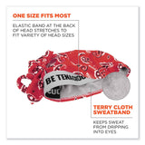 ergodyne® Chill-Its 6615 High-Performance Bandana Doo Rag w/Terry Cloth Sweatband, One Size, Red Western (EGO12479) Each