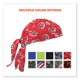 ergodyne® Chill-Its 6615 High-Performance Bandana Doo Rag w/Terry Cloth Sweatband, One Size, Red Western (EGO12479) Each
