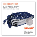 ergodyne® Chill-Its 6615 High-Performance Bandana Doo Rag w/Terry Cloth Sweatband, One Size, Navy Western (EGO12480) Each