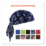 ergodyne® Chill-Its 6615 High-Performance Bandana Doo Rag w/Terry Cloth Sweatband, One Size, Navy Western (EGO12480) Each
