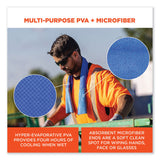 ergodyne® Chill-Its 6604 Multipurpose Cleaning Cooling Towel, 35x8, One Size Fit Most, Microfiber/PVA, Blue, Ships in 1-3 Business Days (EGO12490) Each