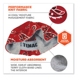 ergodyne® Chill-Its 6630 High-Performance Terry Cloth Skull Cap, Polyester, One Size Fits Most, Red Western, Ships in 1-3 Business Days (EGO12508) Each