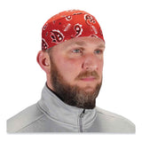 ergodyne® Chill-Its 6630 High-Performance Terry Cloth Skull Cap, Polyester, One Size Fits Most, Red Western, Ships in 1-3 Business Days (EGO12508) Each