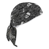 ergodyne® Chill-Its 6615 High-Performance Bandana Doo Rag with Terry Cloth Sweatband, One Size, Skulls, Ships in 1-3 Business Days (EGO12519) Each