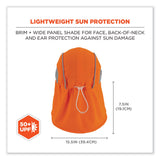 ergodyne® Chill-Its 6650 High-Performance Hat Plus Neck Shade, Polyester, One Size Fits Most, Orange, Ships in 1-3 Business Days (EGO12521) Each