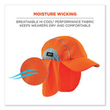 ergodyne® Chill-Its 6650 High-Performance Hat Plus Neck Shade, Polyester, One Size Fits Most, Orange, Ships in 1-3 Business Days (EGO12521) Each