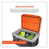 ergodyne® Chill-Its 6665 Embedded Polymer Cooling Vest with Zipper, Nylon/Polymer, Medium, Lime, Ships in 1-3 Business Days (EGO12533) Each