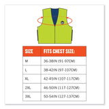 ergodyne® Chill-Its 6665 Embedded Polymer Cooling Vest with Zipper, Nylon/Polymer, 2X-Large, Lime, Ships in 1-3 Business Days (EGO12536) Each