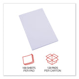 Universal® Scratch Pad Value Pack, Unruled, 4 x 6, White, 100 Sheets, 120/Carton (UNV35624) Case of 120