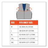 ergodyne® Chill-Its 6665 Embedded Polymer Cooling Vest with Zipper, Nylon/Polymer, Medium, Gray, Ships in 1-3 Business Days (EGO12543) Each