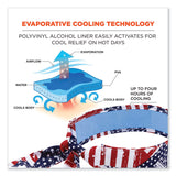 ergodyne® Chill-Its 6700CT Cooling Bandana PVA Tie Headband, One Size Fits Most, Stars and Stripes, Ships in 1-3 Business Days (EGO12561) Each