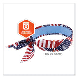 ergodyne® Chill-Its 6700CT Cooling Bandana PVA Tie Headband, One Size Fits Most, Stars and Stripes, Ships in 1-3 Business Days (EGO12561) Each