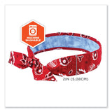 ergodyne® Chill-Its 6700CT Cooling Bandana PVA Tie Headband, One Size Fits Most, Red Western, Ships in 1-3 Business Days (EGO12563) Each