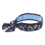 ergodyne® Chill-Its 6700CT Cooling Bandana PVA Tie Headband, One Size Fits Most, Navy Western, Ships in 1-3 Business Days (EGO12564) Each