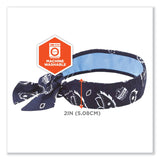 ergodyne® Chill-Its 6700CT Cooling Bandana PVA Tie Headband, One Size Fits Most, Navy Western, Ships in 1-3 Business Days (EGO12564) Each