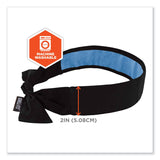 ergodyne® Chill-Its 6700CT Cooling Bandana PVA Tie Headband, One Size Fits Most, Black, Ships in 1-3 Business Days (EGO12565) Each